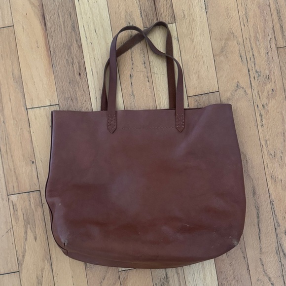 Madewell | The Transport Large Tote Bag | Rich Brown | Leather - Picture 14 of 14